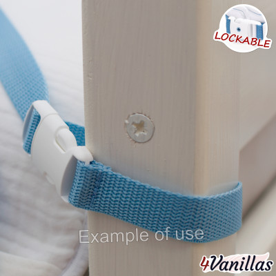 Lockable Pair of Straps for Bed - Midnight Rainbow - 4Vanillas
