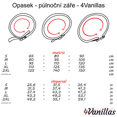 Opasek - půlnoční záře - 4Vanillas