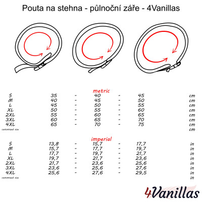 Pouta na stehna - půlnoční záře - 4Vanillas