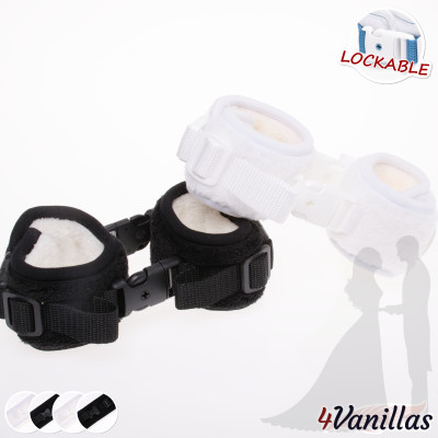 Lockable HandCuffs - for bride or groom - 4Vanillas