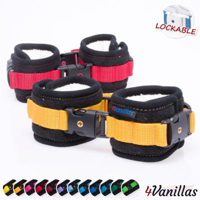 Lockable HandCuffs - Midnight Rainbow - 4Vanillas