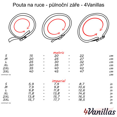 Pouta na ruce - půlnoční záře - 4Vanillas