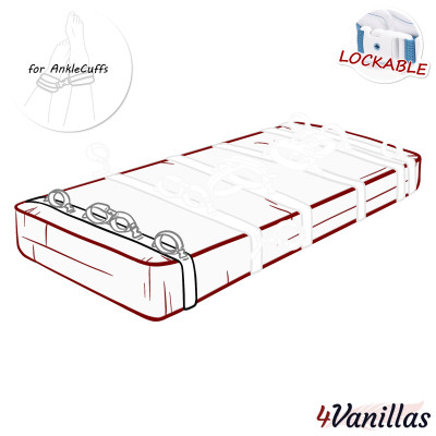 Lockable Mattress Strap for AnkleCuffs - Innocent Rainbow - 4Vanillas