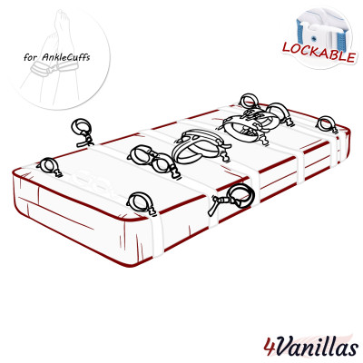 Lockable Mattress Strap for AnkleCuffs - Innocent Rainbow - 4Vanillas
