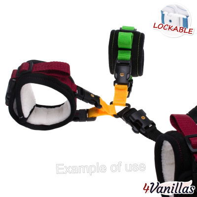 Lockable Upgrade for crotch cuffs dual - Innocent Rainbow - 4Vanillas