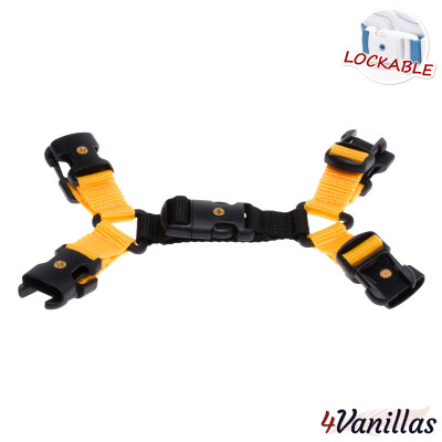 Lockable Upgrade for crotch cuffs dual - Midnight Rainbow - 4Vanillas