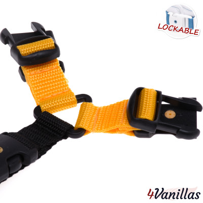 Lockable Upgrade for crotch cuffs dual - Midnight Rainbow - 4Vanillas