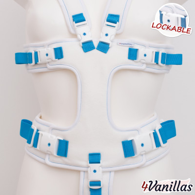 Lockable Full Body Harness - Innocent Rainbow - 4Vanillas