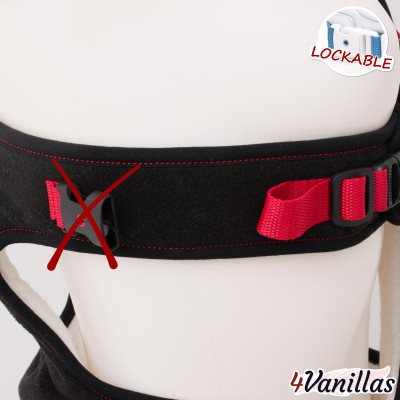 Lockable Full Body Harness - Midnight Rainbow - 4Vanillas