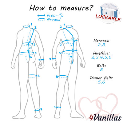Lockable Chest Harness - for couples - 4Vanillas