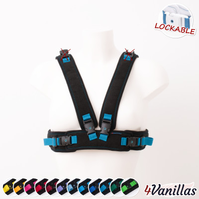Lockable Chest Harness - Midnight Rainbow - 4Vanillas