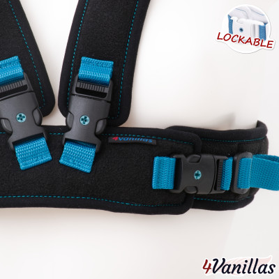 Lockable Chest Harness - Midnight Rainbow - 4Vanillas