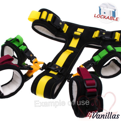 Lockable Upgrade for crotch cuffs dual - for couples - 4Vanillas